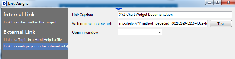 在另一个Microsoft Help Viewer项目中指向主题的链接示例 在另一个Microsoft Help Viewer项目中指向主题的链接示例