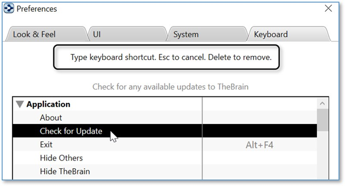 思维导图TheBrain基础实操教程——设置喜好快捷键设置 思维导图TheBrain基础实操教程——设置喜好快捷键设置