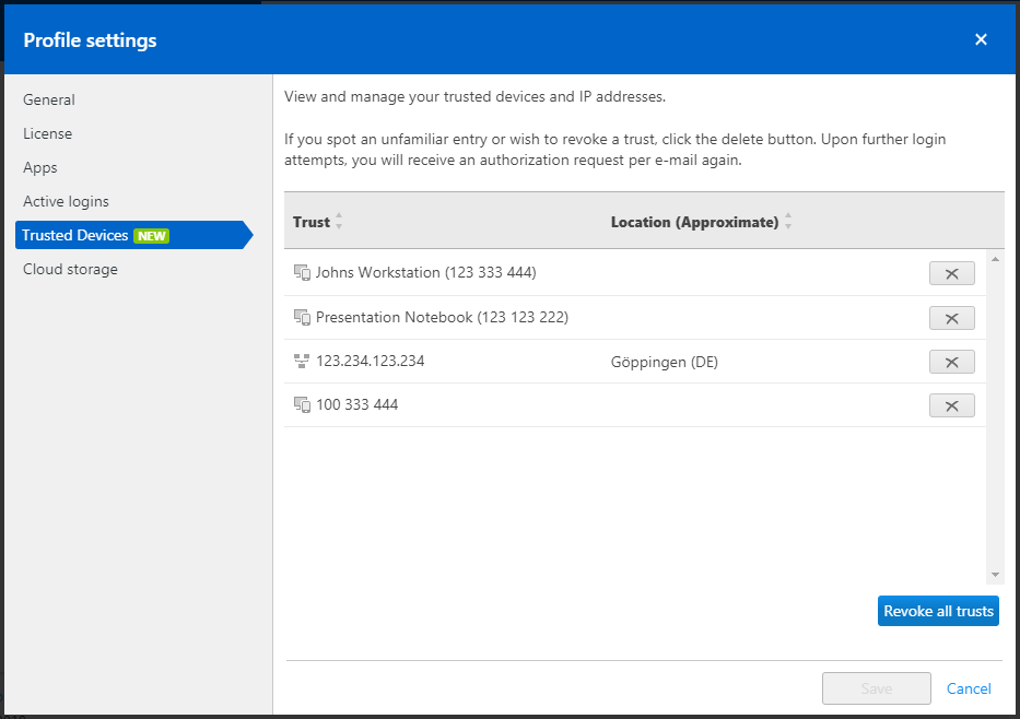 个人用户可信任设备 个人用户可信任设备