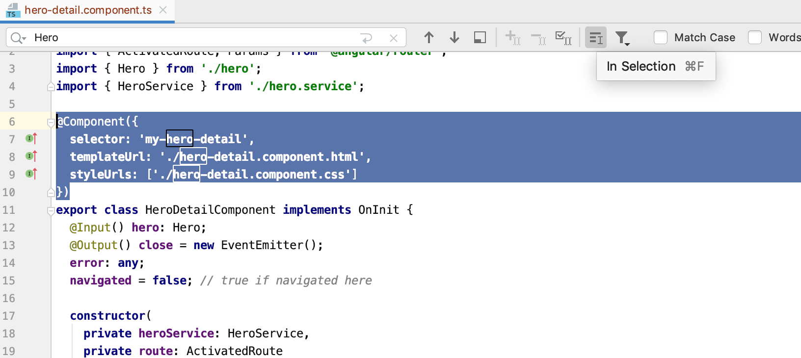 仅在选择中搜索 仅在选择中搜索