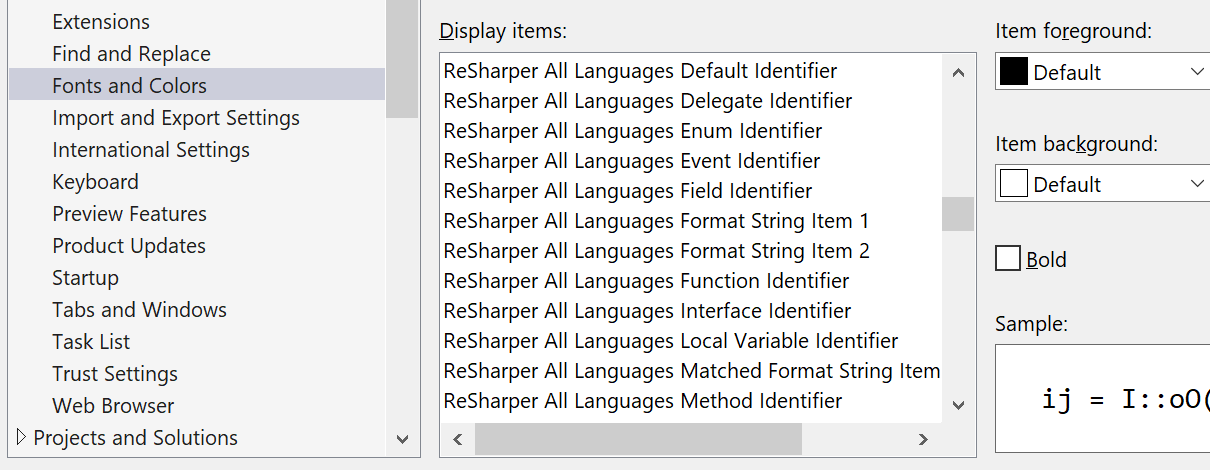 标识符突出显示更新 标识符突出显示更新