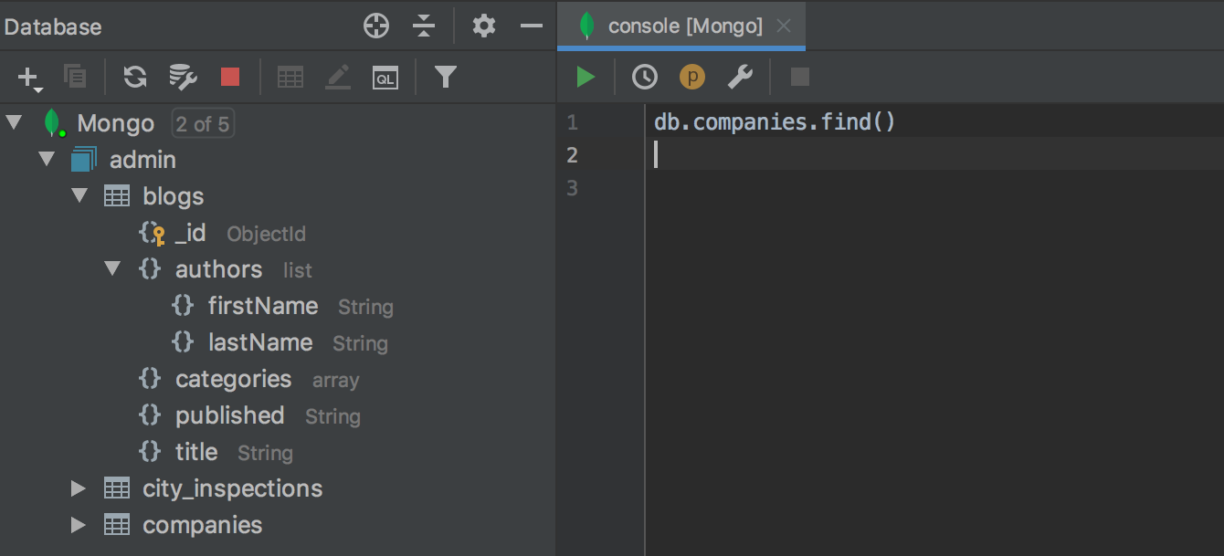 基本的MongoDB支持 基本的MongoDB支持