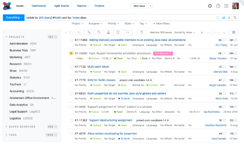 问题跟踪器YouTrack最新版本2019.3发布,引入了重新设计的问题列表 问题跟踪器YouTrack最新版本2019.3发布,引入了重新设计的问题列表